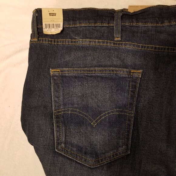 NWT Levi's 541 Men's Athletic Taper Big and Tall Stretch W54 L32 Dark Wash Jeans - Picture 8 of 13